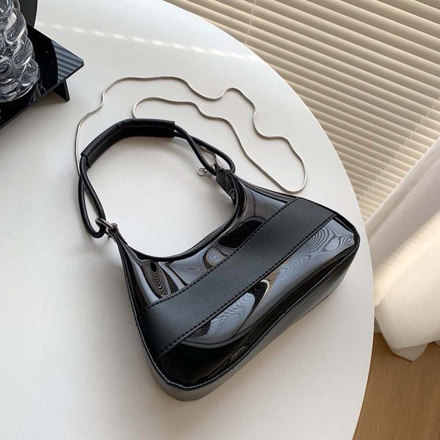 Bolsa de mano transparente para mujer cruzado con cadena de cuero de PVC transparente para mujer JShteea Para Estrenar