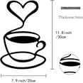 thumbnail image 2 of Coffee Cup Wood Wall Decor Black Coffee Wall Art Cafe Cup Silhouette Hanging Decoration Laser Cutout Rustic Heart Coffee Sign for Farmhouse Kitchen Personalized DIY Home Decor 12x8Inch Colorful, 2 of 9
