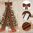 thumbnail image 3 of 75x18 Inch Ribbon Tie Giant Bow Decor, Christmas Tree Topper Christmas Decoration, Big Bows for Room Wall Backdrop, Perfect for Wedding Birthday Party Baby Shower Supplies(Brown-Velvet), 3 of 12