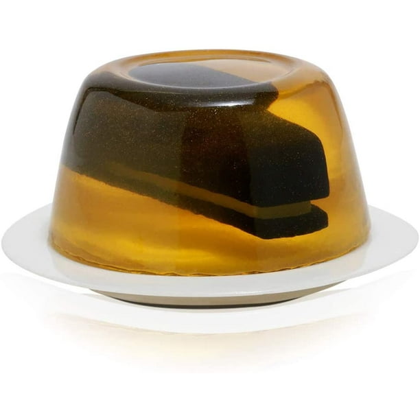 The Office Stapler in Gelatin Paperweight, by Just Funky, Yellow Paper