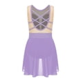 thumbnail image 6 of iiniim Kids Girls Figure Ice Skating Leotard Dress Sleeveless Gymnastics Ballroom Dancewear Light Purple 14, 6 of 7
