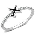 thumbnail image 1 of Alamode DA311-8 Bague en Acier Inoxydable Sans Placage pour Femmes avec Époxy en Jet - Taille 8, 1 of 1