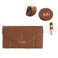 thumbnail image 6 of XOXO Women’s Small Cognac Vegan Leather Quilted Fold Wallet withCrossbody Strap, 6 of 6