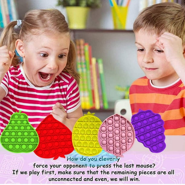 Sac Pop It pour enfants - Jouet sensoriel à bulles compressibles en  silicone anti-stress