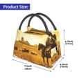 thumbnail image 2 of Fotbe Western Cowboy Ranch Bolsa Térmica Portátil con Estampado, Bolsa de Entrega de Alimentos Aislada, Bolsa Reutilizable de Gran Capacidad para Comidas y Supermercado, 2 of 6