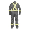 thumbnail image 3 of Safety Hi Vis Coverall with Leg Zipper 100% Cotton, 7 oz (3XL, Light Grey), 3 of 5