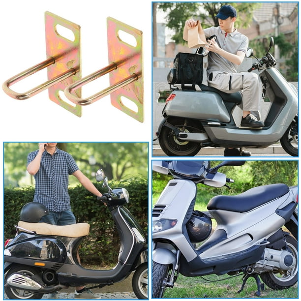 unbranded 4Ud Cerradura Para Asiento De Motocicleta Eléctrica Metal Dorado Resistente Y Universal Para Uso Diario