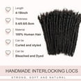 thumbnail image 2 of Loc Extensions DAIXI, mechones entrelazados hechos a mano, 100% cabello humano, 2 of 7