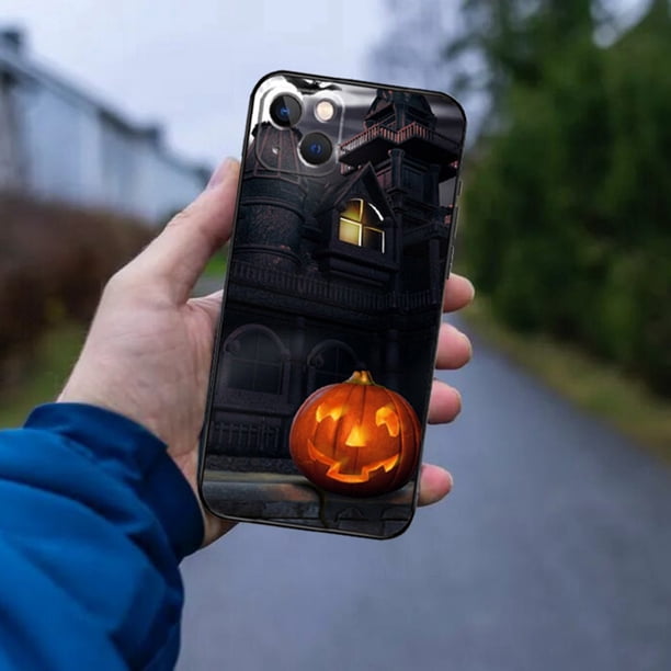 Bonito Halloween. Funda para teléfono con calabaza para iPhone. Marco de silicona suave. Soporta fundas para teléfonos para chicas y chicos adolescentes, mujeres y hombres.