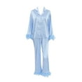 thumbnail image 4 of Womens Pajama Sets – Summer Pajamas for Women Set Maternity-Friendly Cooling Lounge Wear for Sleep, Recovery, or Spa Women Long Tops Long Set 2 Sleeve Piece Sleepwear Pants Women Suits Sets, 4 of 4