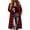 Wine, variant on Otntypg Womens Long Plaid Shacket Jacket Shirt Lightweight Thin Casual Fall Long Sleeve Lapel Button Down Flannel Trench Coats with Pockets