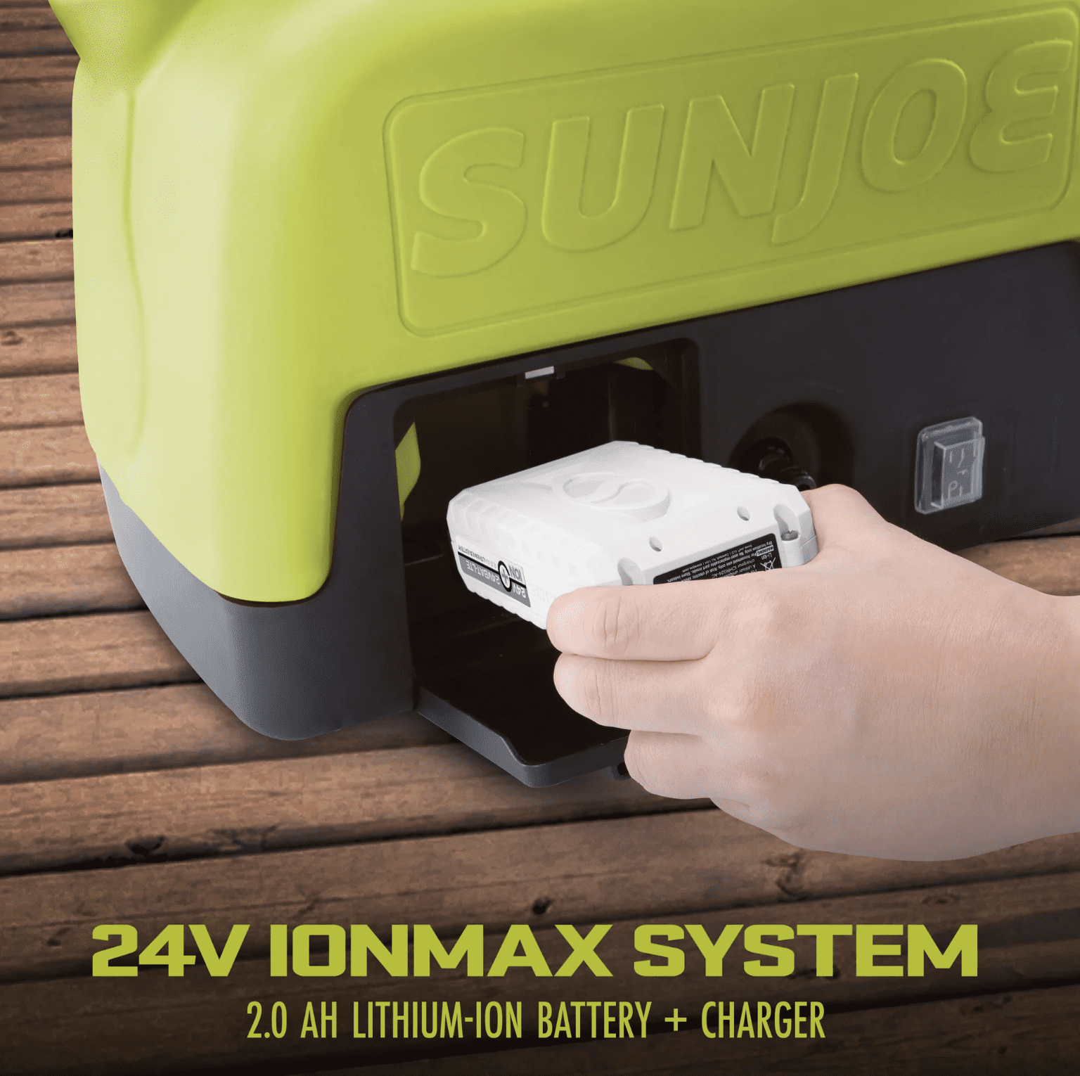 Restored Premium Sun Joe 24V ION+ Cordless Portable Sink/Shower Spray Washer Kit 2.0Ah Battery (Refurbished)
