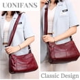thumbnail image 6 of Womens Shoulder Handbag PU Leather Crossbody Bags Fashion Ladies Tote Purse Roomy Multiple Pockets Bag, 6 of 7