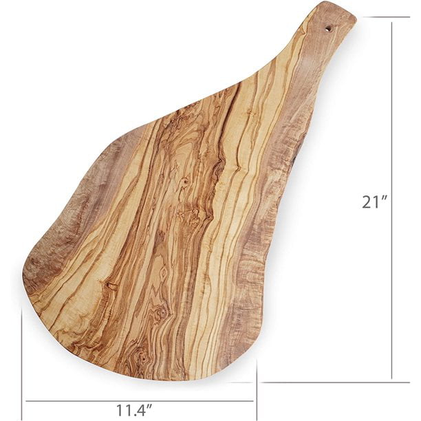 Forest Decor Olive Wood Large Cutting Board with Live Edge - 15.8