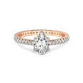 thumbnail image 3 of 1 Carat IGI Certified Pear Shape Lab Grown Diamond Engagement Ring | 14K Rose Gold | Claire Full Eternity Lab Diamond Ring | FG-VS1-VS2 Quality Friendly Diamonds, 3 of 5