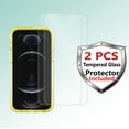 thumbnail image 2 of iPhone 12 Pro / iPhone 12 Case Clear, Njjex [2-Pack] for Apple iPhone 12 Pro Tempered Glass Screen Protector, Crystal Clear Shock Absorption Technology Bumper Soft TPU Cover, 2 of 9