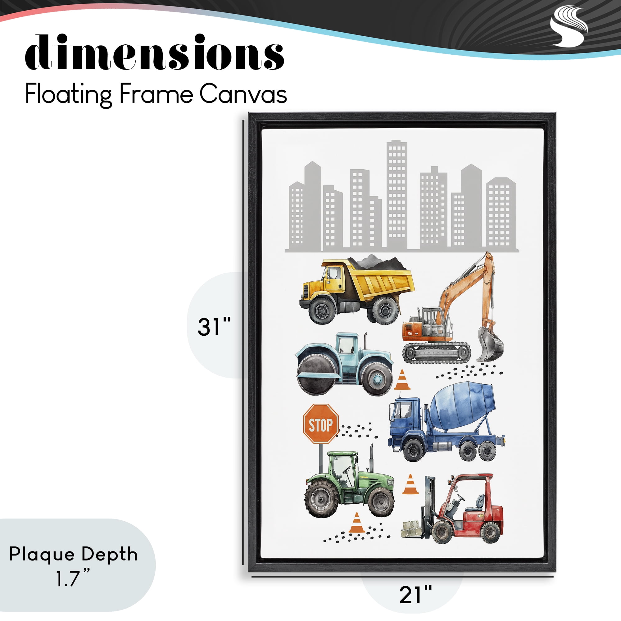 Stupell Industries City Keeps Moving Black Framed Floater Canvas Wall Art, design by Christine Simpson Art