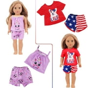 K.T. Fancy 10 Sets American 18 Inch Doll Clothes and Accessories Include Doll Clothing Dress Swimsuits Fit for 18 inch Dolls (No Doll) Christmas Gift