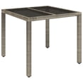 thumbnail image 2 of vidaXL 5 Piece Garden Dining Set with Cushions Grey Poly Rattan, 2 of 5