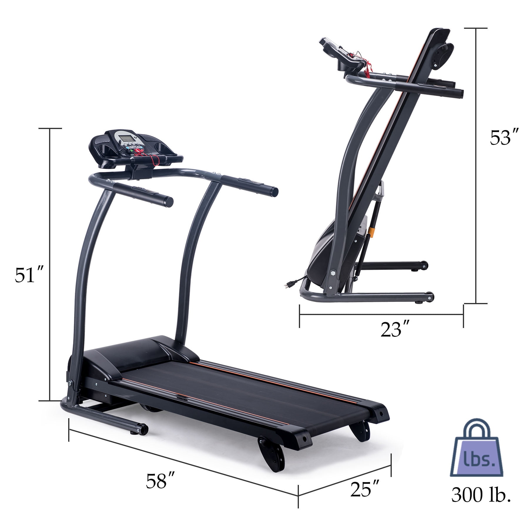Motorized Treadmill Fitness Health Running Machine Equipment for