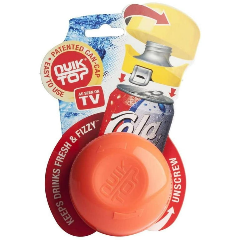 forår Dejlig Supplement Compac Quik Top Can Cap Locks in Carbonation, Soda Lid Cover,  Multi-Function Cap-Coaster-Cup, White, 1 Count - Walmart.com