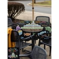 thumbnail image 4 of Outdoor Tablecloth with Umbrella Hole and Zipper, HAPPY BIRTHDAY Square Table Cloth 60x60 Inch Waterproof Tablecloth, Cartoon Cakes Candles Lines Painted Picnic Table Cover for Patio Camping, 4 of 7