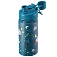 thumbnail image 5 of Hawsaiy 12oz Insulated Kids Water Bottle with Double Drinking Lids, Stainless Steel Water Bottle for School & Outdoor, Blue Planet, 5 of 8