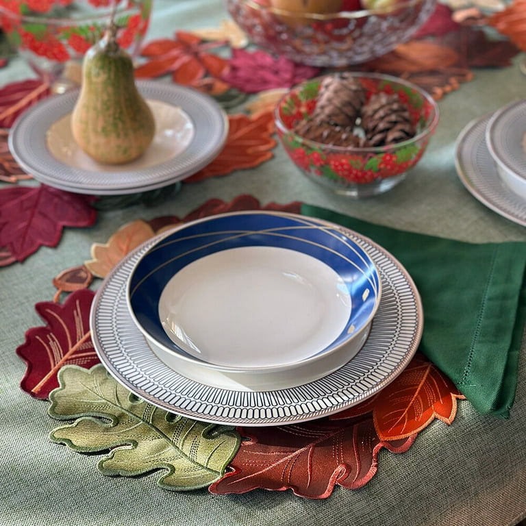 Mizuki Bone China Deep Plate Set of 4 Dinner Bowl Set Soup