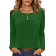 thumbnail image 1 of Camisas de Manga Corta para las Mujeres Casual Color Sólido Blusas Plisadas, Moda Cuello Redondo Tops de Verano para la Fiesta, 1 of 8