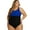 Black/Deep Sea, variant on Plus Size High Neck One Piece Slimsuit II, High Cut, Soft Cup (Women’s Plus)