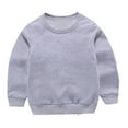 thumbnail image 4 of Fall Sweatshirt Outfits for kids, Girl Boy Long Sleeve pullover Tops and jogger Pants Set, solid color Athletic Sweatsuits Tracksuit Gray 9-10Y, 4 of 4