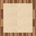 thumbnail image 1 of Ahgly Company Tapis d'Intérieur Lavable en Machine Carré Transitionnel Blond Doré Or, 8 Pieds Carré, 1 of 7