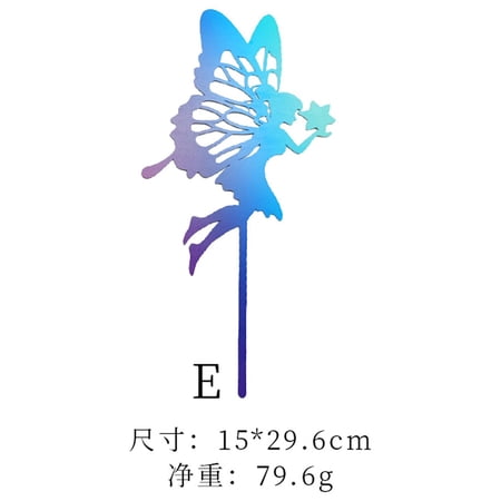 Garden Stake Metal Outdoor Decoration Fairy with Magic Garden Stakes Outdoor Garden Decor Fairy Art Lawn Garden Silhouette Black Fairy Silhouette Stake for Yards Gardens Spring Decor