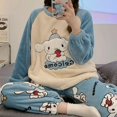 thumbnail image 4 of Pijama esponjoso Y2k para mujer, conjunto de 2 piezas, ropa de dormir de felpa, traje a juego, novedad de 2023, 4 of 4