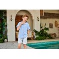 thumbnail image 4 of Arshiner Boys Short Sleeve Button Down Shirt Texture Summer Beach Vacation Shirt 11-12 Years, 4 of 8