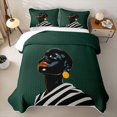 thumbnail image 2 of spefrowx Modern Pop Art Black Woman Quilt Full for Adults, Green Fashion Princess Full Bedspread Sets, 3-Piece, 2 of 7