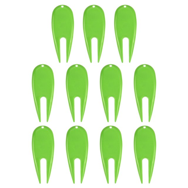 Unique Bargains Golf Divot Tool Plastic Golf Repair Tool Ball Marker for Golfer, Green, 12 Pack