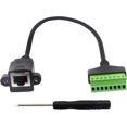 thumbnail image 1 of Terminal de tornillo Rj45, macho rj45 a conector de terminal de tornillo de 8 pines, conector de terminal tipo tornillo de perno rj45 8p8c a 8 pines para Cat5/6/7 Ethernet Exte ShuxiuWang 8390614211261, 1 of 1