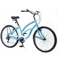 thumbnail image 1 of Aukfa 26" Cruiser Bike 7 Speed Bicycle for Men Women, Lake Blue, 1 of 7