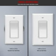 thumbnail image 2 of ENERLITES Decorator Light Switch or Receptacle Outlet Wall Plate Mid-Size 1-Gang 4.88 x 3.11 Polycarbonate Thermoplastic UL Listed 8831M-W White, 2 of 6