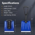 thumbnail image 3 of Vggrvlo 12" Metal Snow Shovel with Metal Handle, 3 of 7
