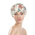 thumbnail image 3 of Kdxio Lilies Flowers Print Shower Cap for Women,Elastic and Reusable,Double Waterproof Layers Bathing Hat, 3 of 9