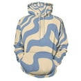 thumbnail image 3 of Abstract Blue Wavy Pattern Design Oversized Hoodies For Woman Pullover With Pocket Comfortable Fation Pullover Hoodie S-5XL, 3 of 4