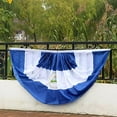 thumbnail image 4 of Nicaragua Nicaraguan Pleated Fan Flag Bunting 3 x 6 Ft Nicaragua Pleated 2 Pcs Fan Flag Banner Indoor/Outdoor/Front Porch Decorations, 4 of 6