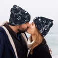 thumbnail image 5 of Picia Anchors and Lighthouse Pattern Knitted Beanie Hat for Men and Women , Unisex Winter Warm Stretchy Knit Cap Thick Fisherman Beanies Cuffed Plain Skull Caps, 5 of 6