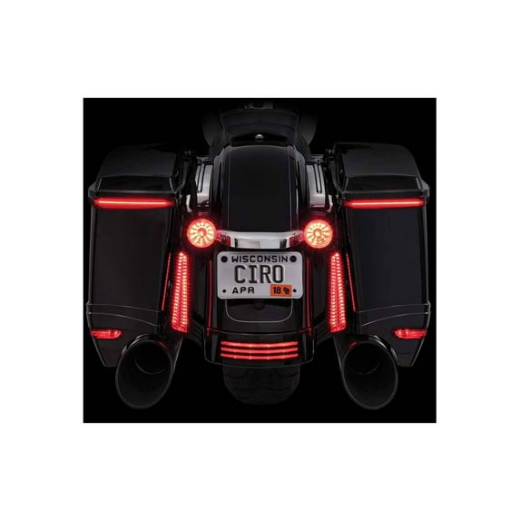 Ciro Bag Blades LED Lights, Fits '10-'13 Harley FLHX & FLTRX Models, Amber 40029