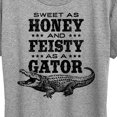 thumbnail image 3 of Instant Message - Sweet As Honey & Feisty As A Gator - Women's Short Sleeve Graphic T-Shirt, 3 of 6