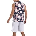 thumbnail image 2 of Pofeuu Leaves Flower Print Basketball Jersey, Shirts for Men Youth Basketball Jersey Crew Neck-X-Large, 2 of 6