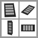 thumbnail image 4 of Ventilation Grille Air Vent Grille 100mm 150-400mm 150mm-400mm Black Cabinet Mutil- Size Rectangular Ventilation Cover, 4 of 11