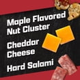 thumbnail image 3 of P3 Portable Protein Pack with Hard Salami - Natural Smoke Flavor Added, Cheddar Cheese & Maple Flavored Nut Clusters, 1 Tray, for Easy Snacking On the Go, No High-Fructose Corn Syrup, 2 oz, 3 of 15